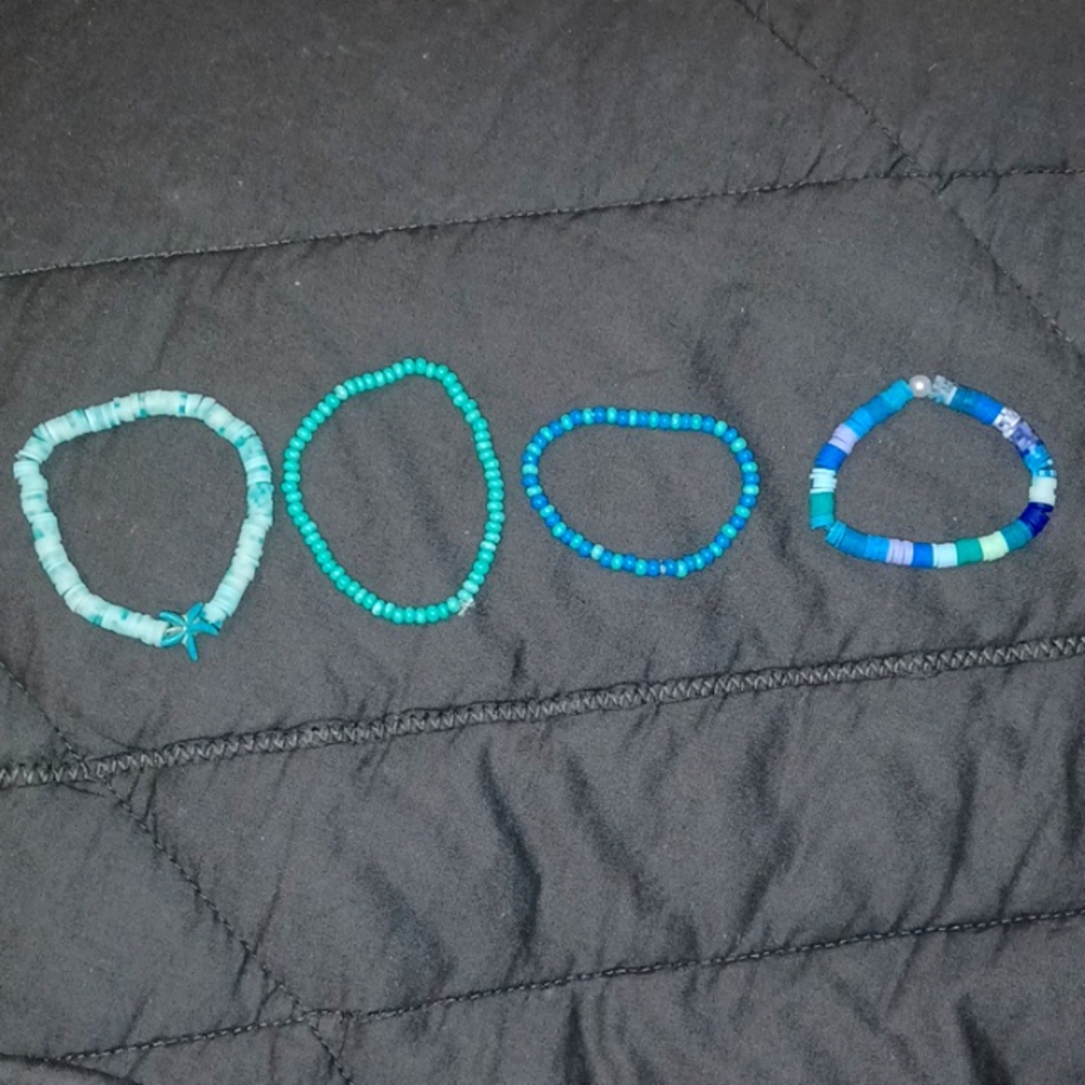 4p ocean vibes handmade bracelet set